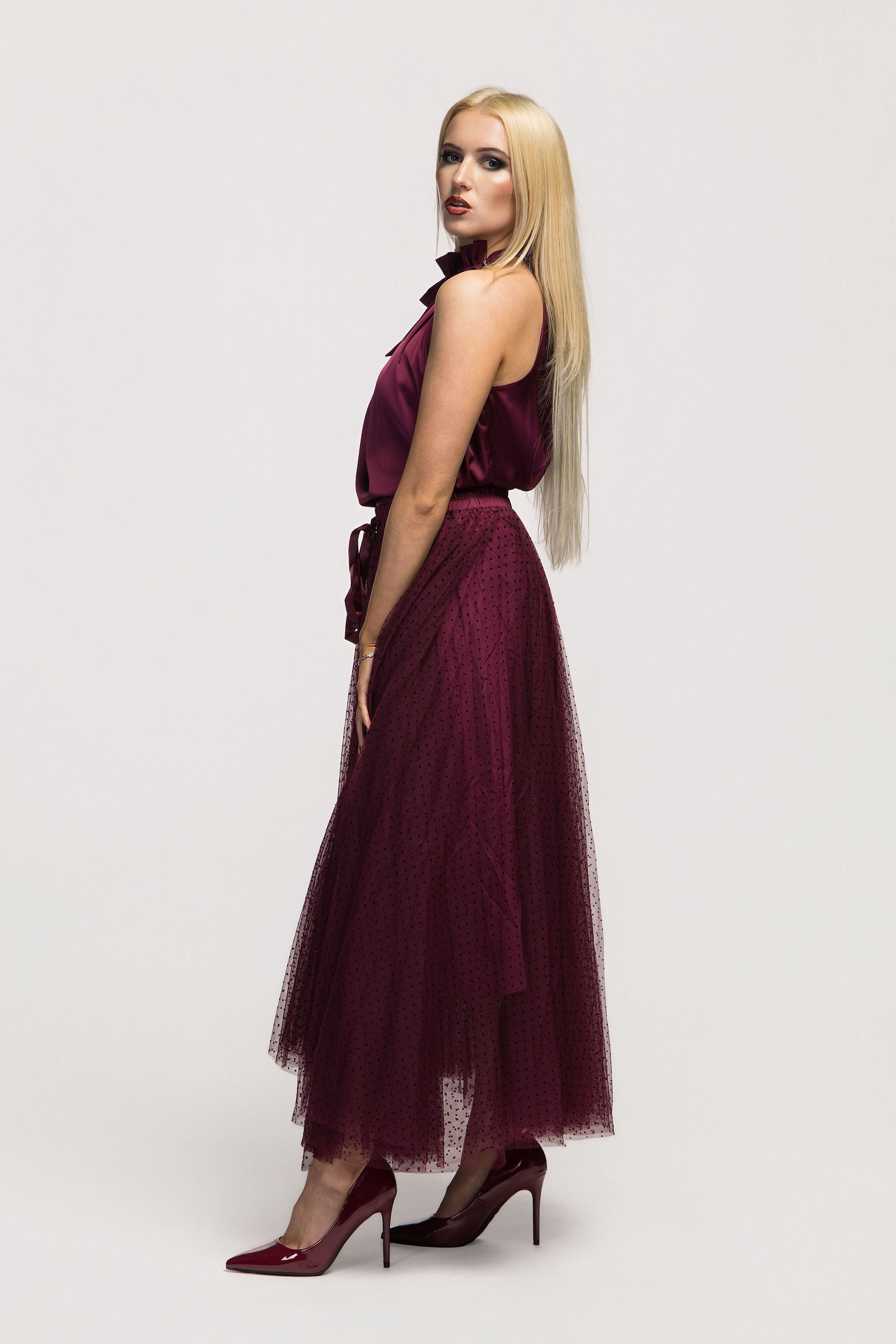 Aria Plumetis Tulle Maxi Skirt