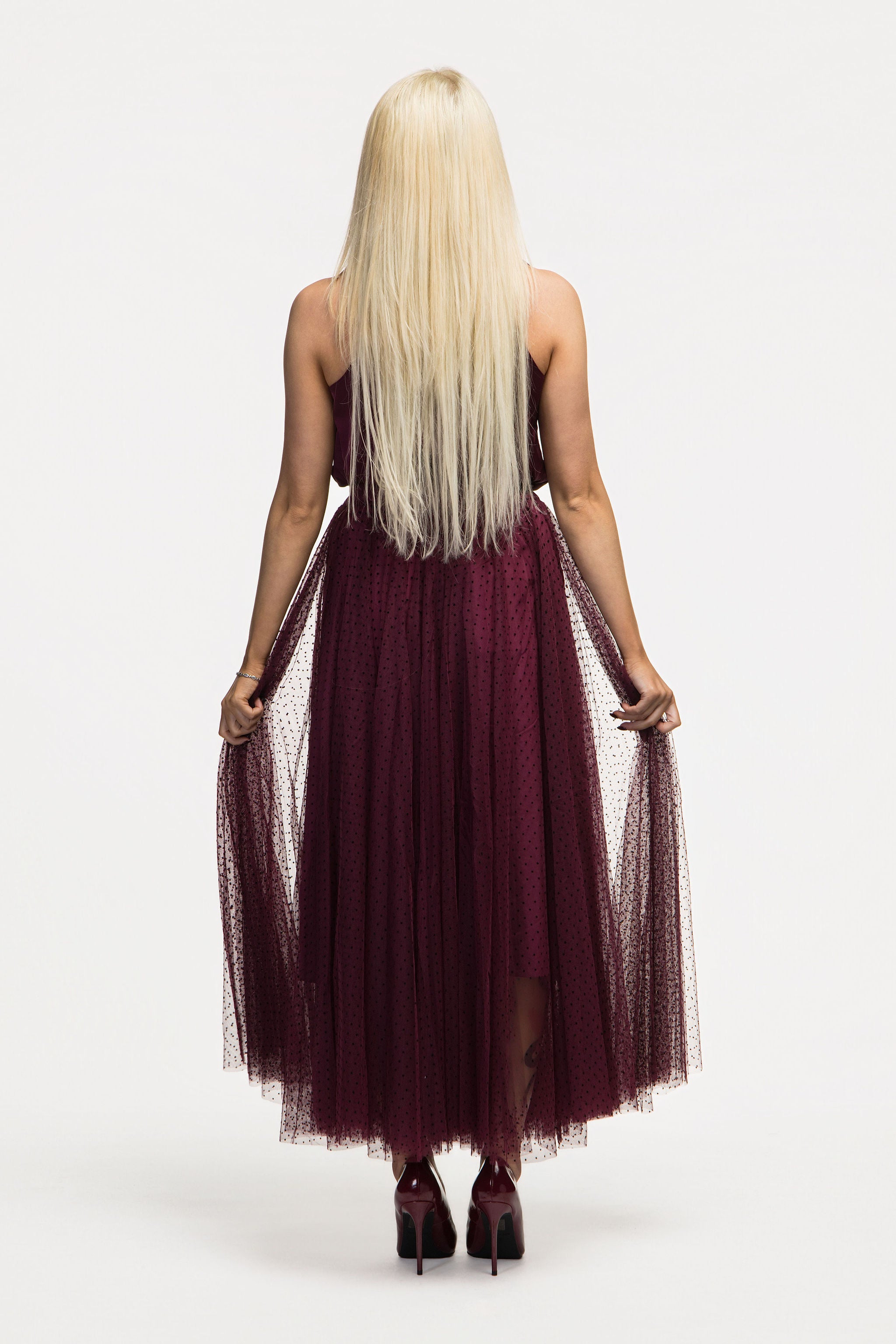 Aria Plumetis Tulle Maxi Skirt