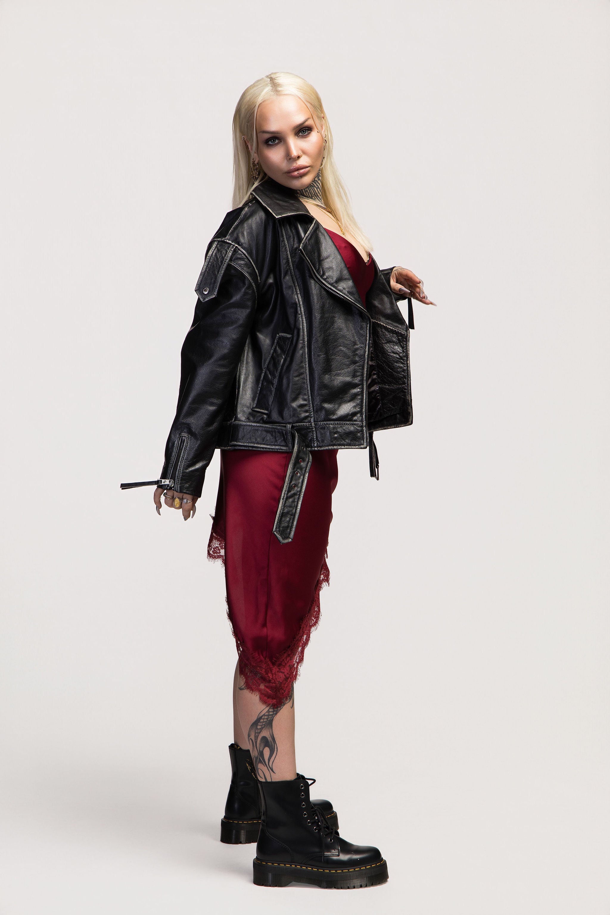 Saige Black Leather Jacket